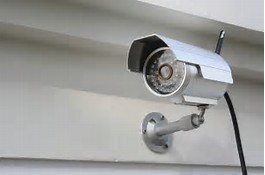 Security Camera on side of Building