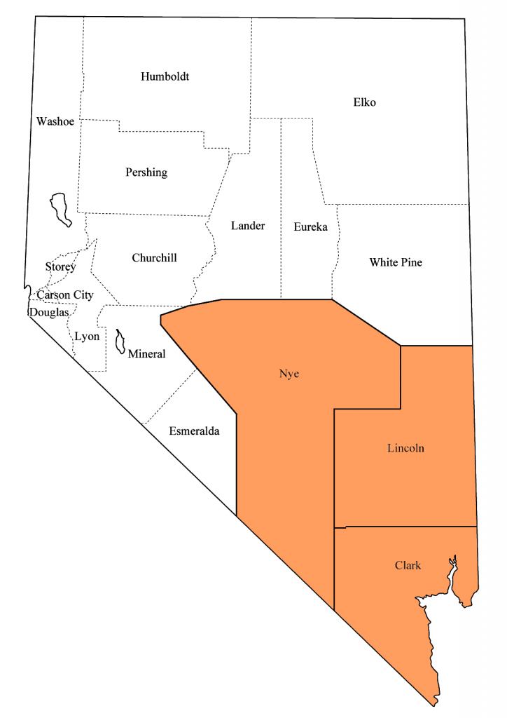 Map of Nevada Counties